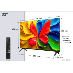 TCL 32V4C 32" HD TV - Sleek Black Design for Stunning Entertainment | SKU: 5901292526764
